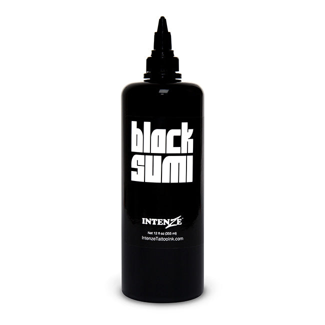 Black Sumi Outlining Ink — Intenze Japanese Tattoo Ink — 12oz Bottle - Ultimate Tattoo Supply