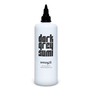 Dark Gray Sumi Wash Ink — Intenze Japanese Tattoo Ink — 12oz Bottle - Ultimate Tattoo Supply