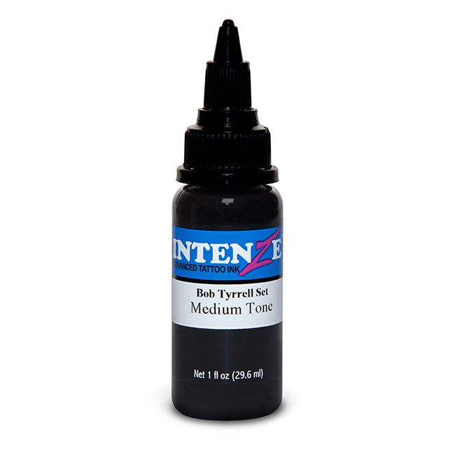 Medium Tone — Bob Tyrrell Black & Grey Series — Intenze Tattoo Ink — 1oz Bottle - Ultimate Tattoo Supply