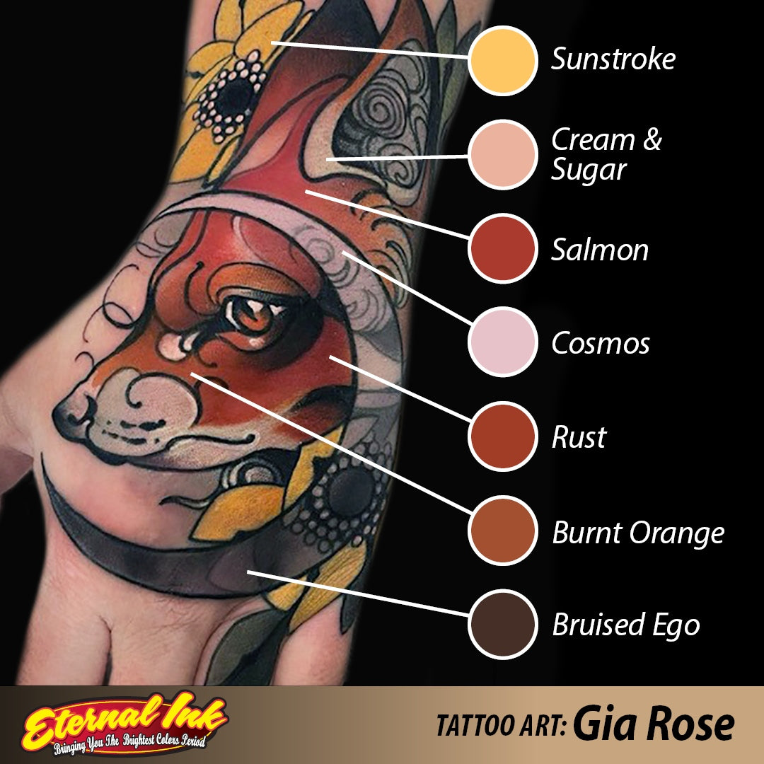 Eternal Ink - Muted Earth Tones - Burnt Orange - Ultimate Tattoo Supply