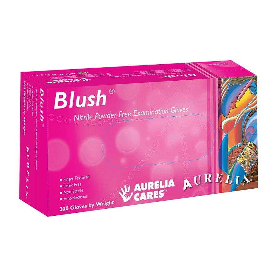 Aurelia Blush Disposable Nitrile Gloves — Box of 200