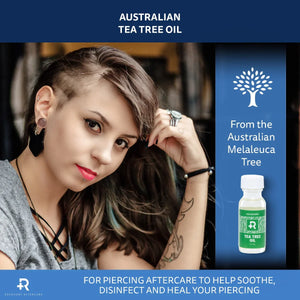 Recovery Aftercare Sea Salt and Tea Tree Oil Combo — Piercing Aftercare System - Painful Pleasures