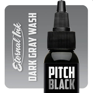 Pitch Black Dark Gray Wash — Eternal Ink — Pick Size - Ultimate Tattoo Supply