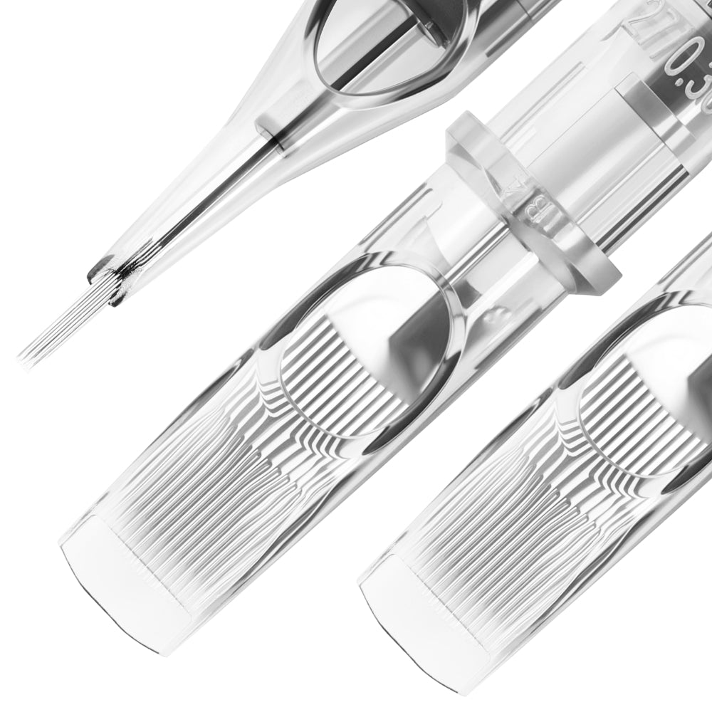 Peak Quartz Needle Cartridges — #8 5 Round Shader Medium Taper — Box of 20 - Ultimate Tattoo Supply