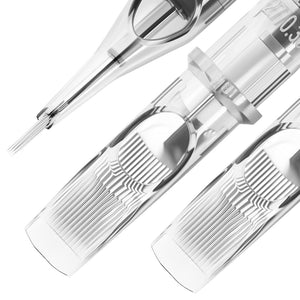 Peak Quartz Needle Cartridges — #12 Hollow Liners Long Taper — Box of 20 - Ultimate Tattoo Supply