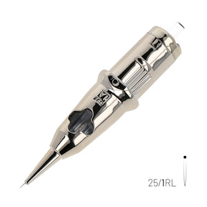 Kwadron Optima Gold PMU Cartridge Needles 1 Round Liner 0.25mm Long Taper