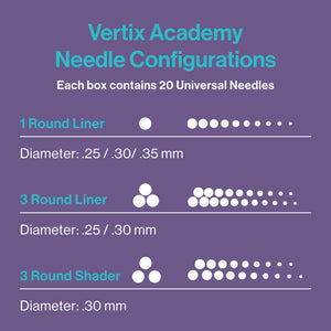 Vertix Academy Needle Cartridges — Box of 20 - Ultimate Tattoo Supply