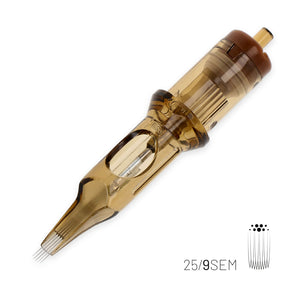 Kwadron Cartridge - Bugpin Curved Mag Shaders #8 Long Taper 9 Curved Mag #8 Long Taper - 25/9SEMLT