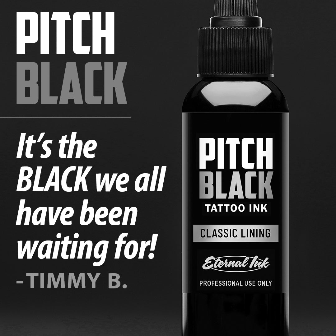 Pitch Black Lining — Eternal Tattoo Ink — Pick Size - Ultimate Tattoo Supply