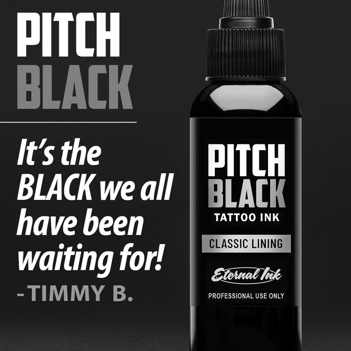 Pitch Black Lining — Eternal Tattoo Ink — Pick Size - Ultimate Tattoo Supply