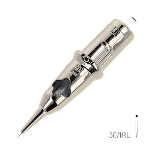 Kwadron Optima Gold PMU Cartridge Needles 1 Round Liner 0.30mm Long Taper