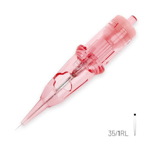 Kwadron Optima PMU Cartridge - 1 Round Liner 0.35mm Long Taper Flat Soldered (35/1/RLLT-FS)