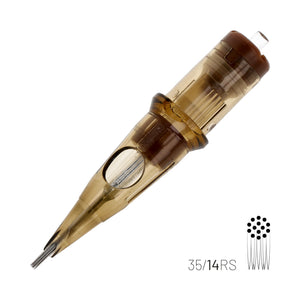 Kwadron Cartridge - Round Shaders #12 Long Taper 14 Round Shader #12 Long Taper 35/14RSLT