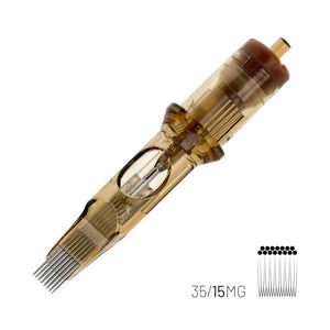 Kwadron Cartridge - Curved Mag Shaders #12 Medium Taper 15 Curved Mag #12 Medium Taper - 35/15SEMMT