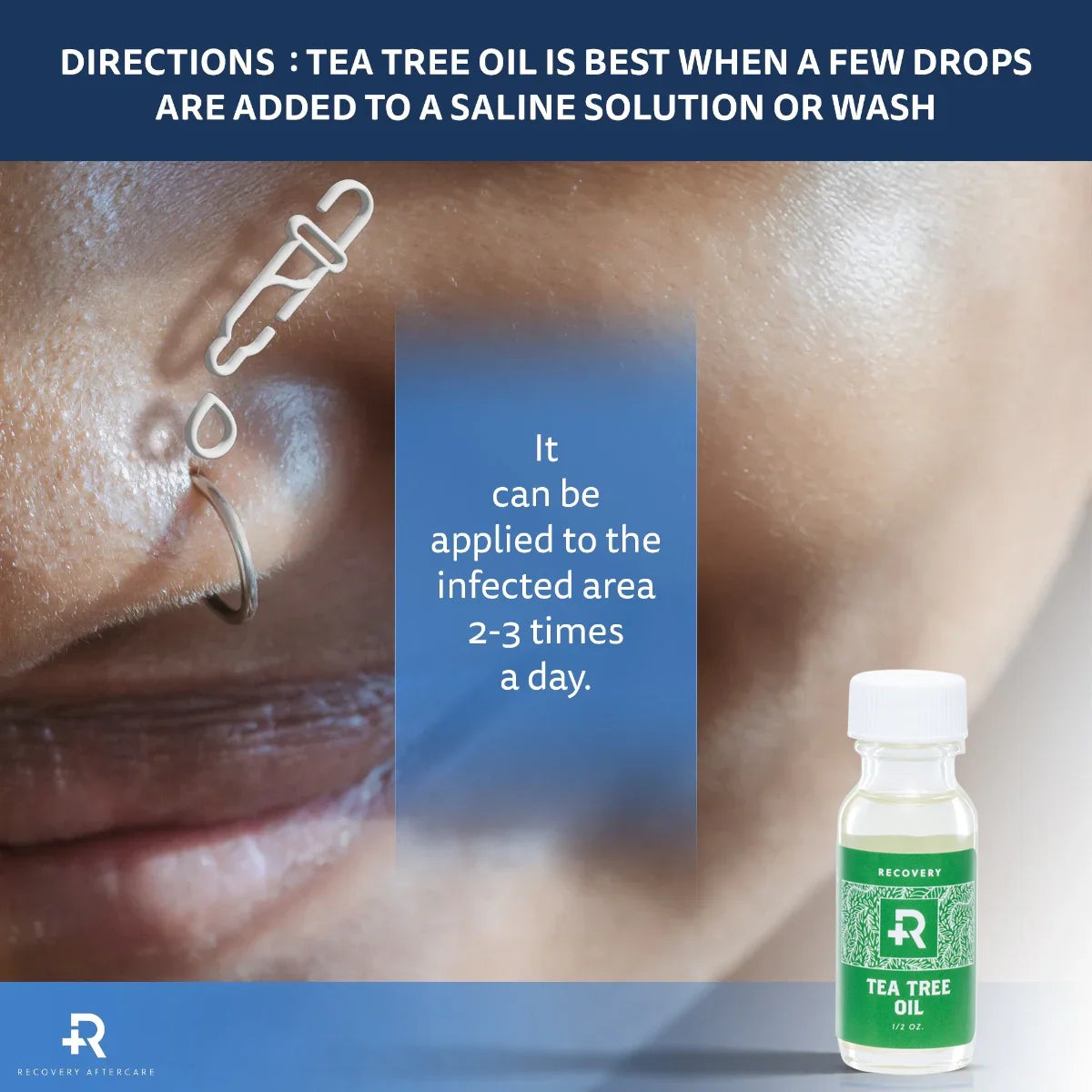 Recovery Aftercare Sea Salt and Tea Tree Oil Combo — Piercing Aftercare System - Painful Pleasures