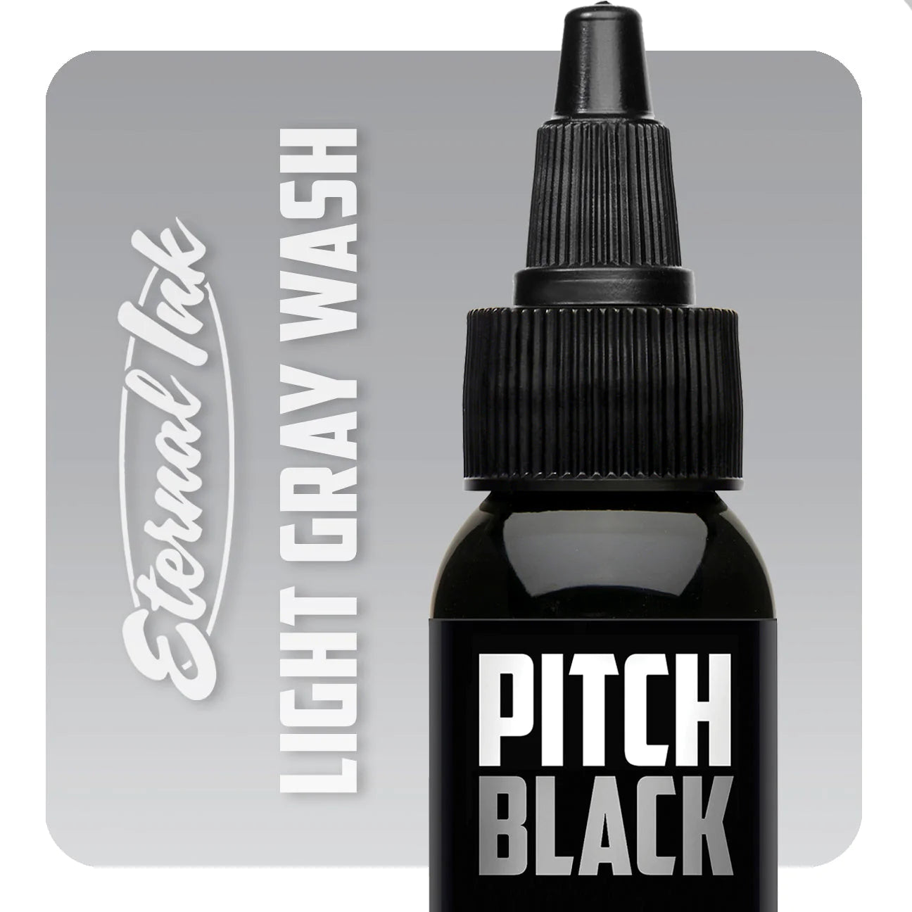 Pitch Black Light Gray Wash — Eternal Ink — Pick Size - Ultimate Tattoo Supply