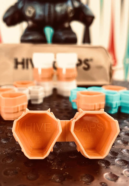 Mega Caps by Hive Caps™ — Bag of 50 Pieces (100 Caps) — Pick Color - Ultimate Tattoo Supply