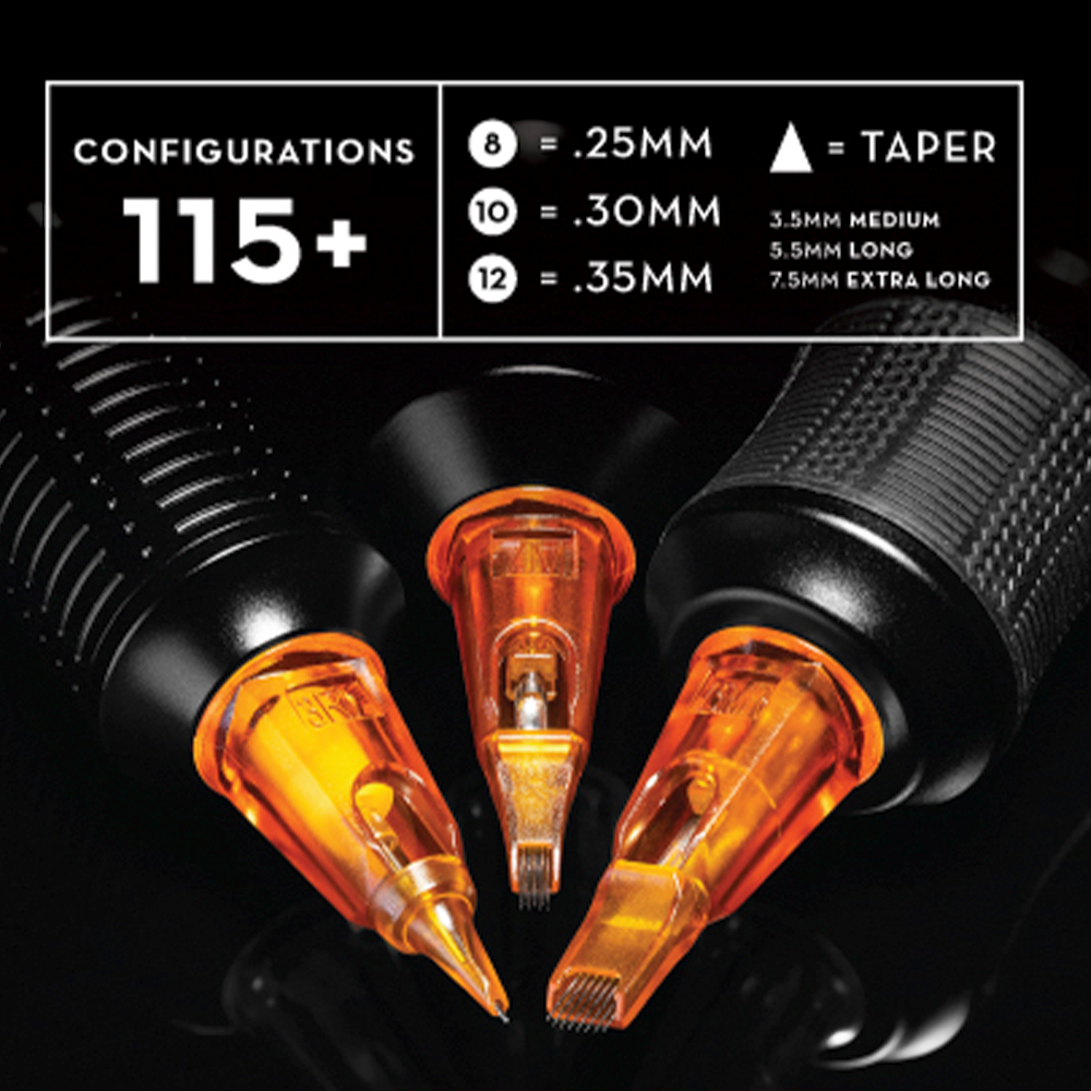 Peak Triton Cartridge - #12 Curved Magnum Medium Taper (3.5mm) - Box of 20 - Ultimate Tattoo Supply