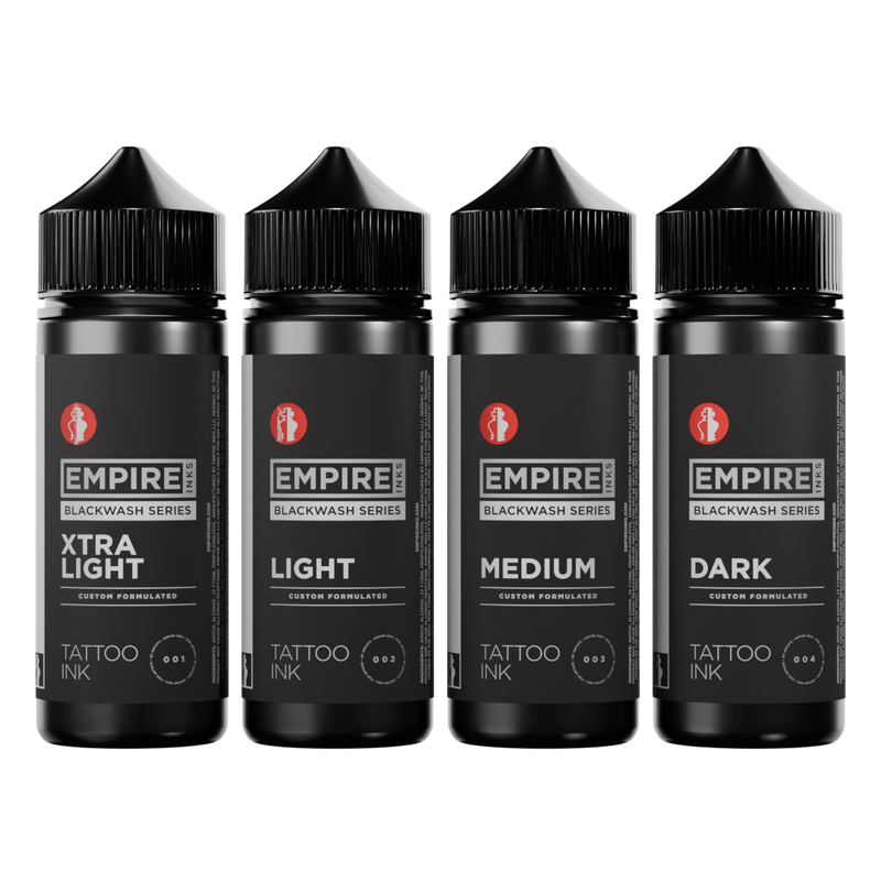 Empire Inks — Blackwash Series of 4 Bottles — Pick Size - Ultimate Tattoo Supply