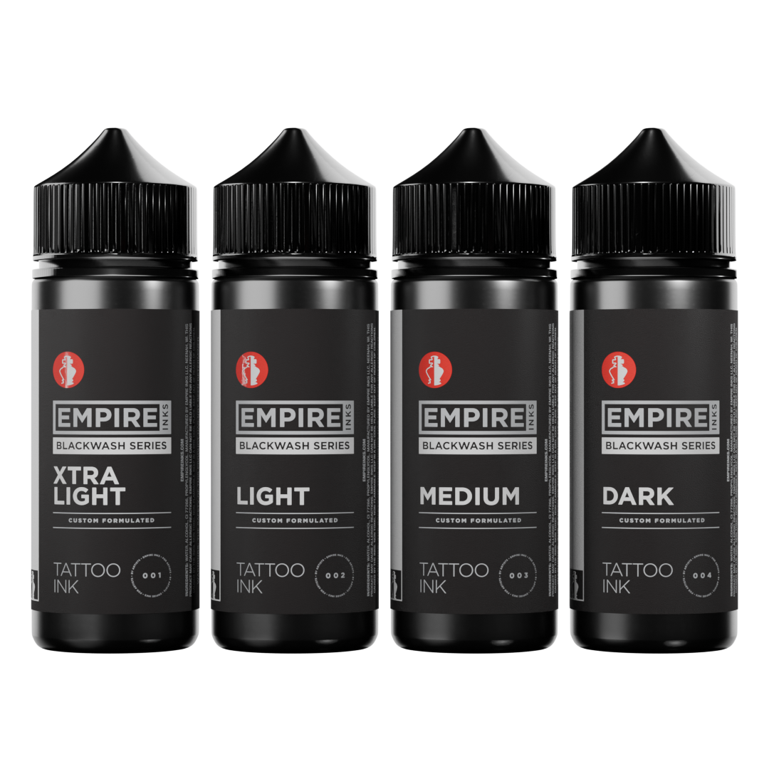 Empire Inks — Blackwash Series of 4 Bottles — Pick Size - Ultimate Tattoo Supply