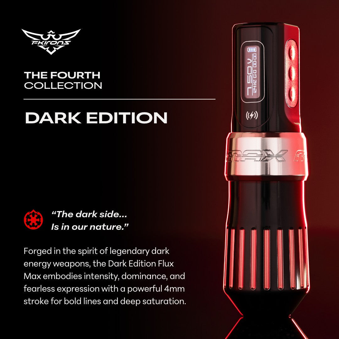 FK Irons Fourth Collection Flux Max Machine — Dark Edition - Ultimate Tattoo Supply