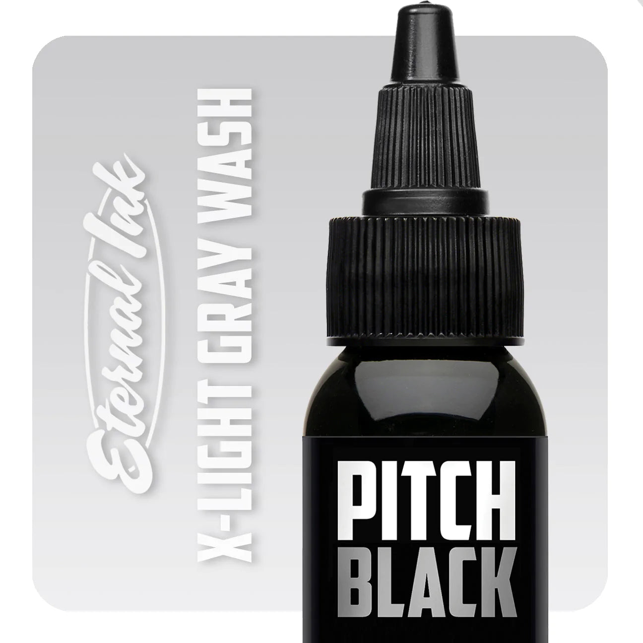 Pitch Black X-Light Gray Wash — Eternal Ink — Pick Size - Ultimate Tattoo Supply