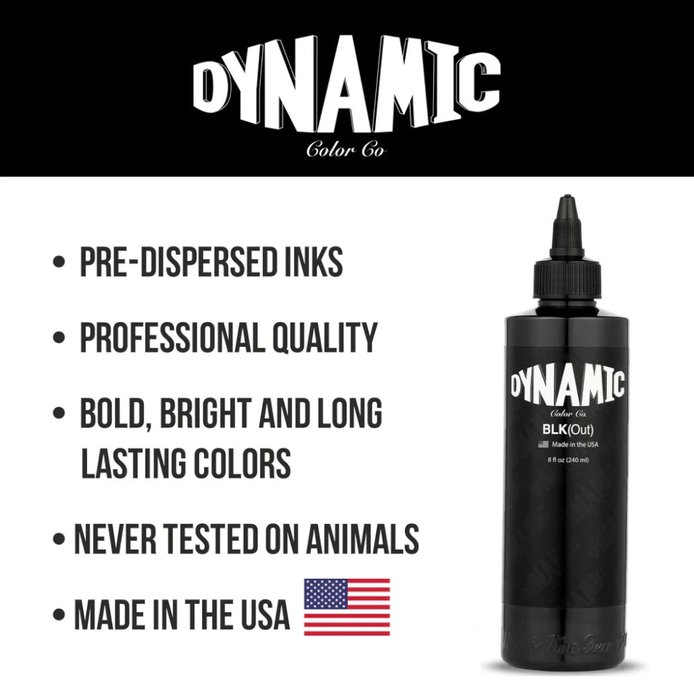 BLKout — Dynamic Tattoo Ink — 8oz Bottle - Ultimate Tattoo Supply