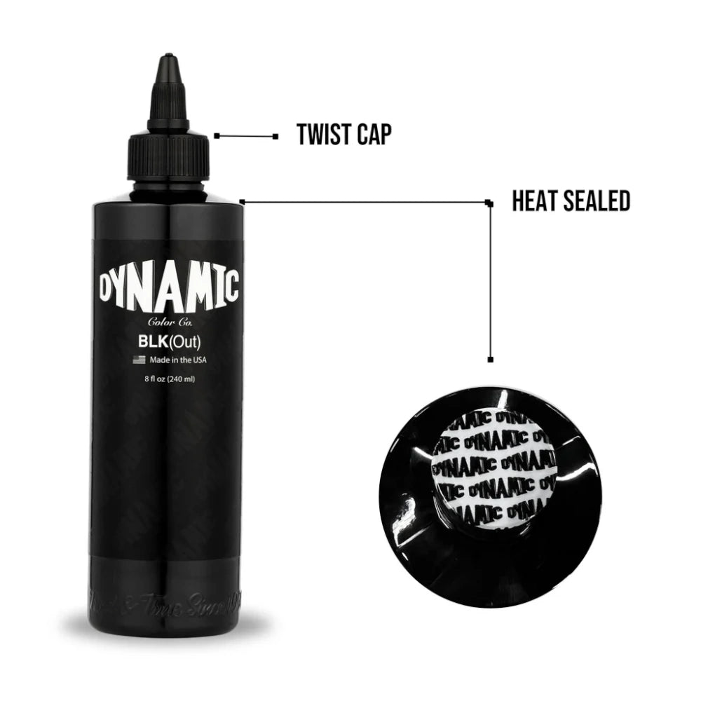 BLKout — Dynamic Tattoo Ink — 8oz Bottle - Ultimate Tattoo Supply