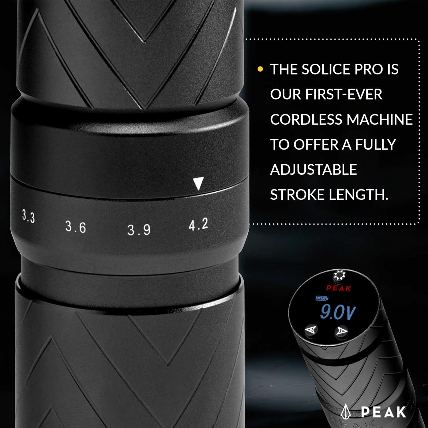 Peak Solice Pro Adjustable Stroke Wireless Pen Tattoo Machine - Ultimate Tattoo Supply