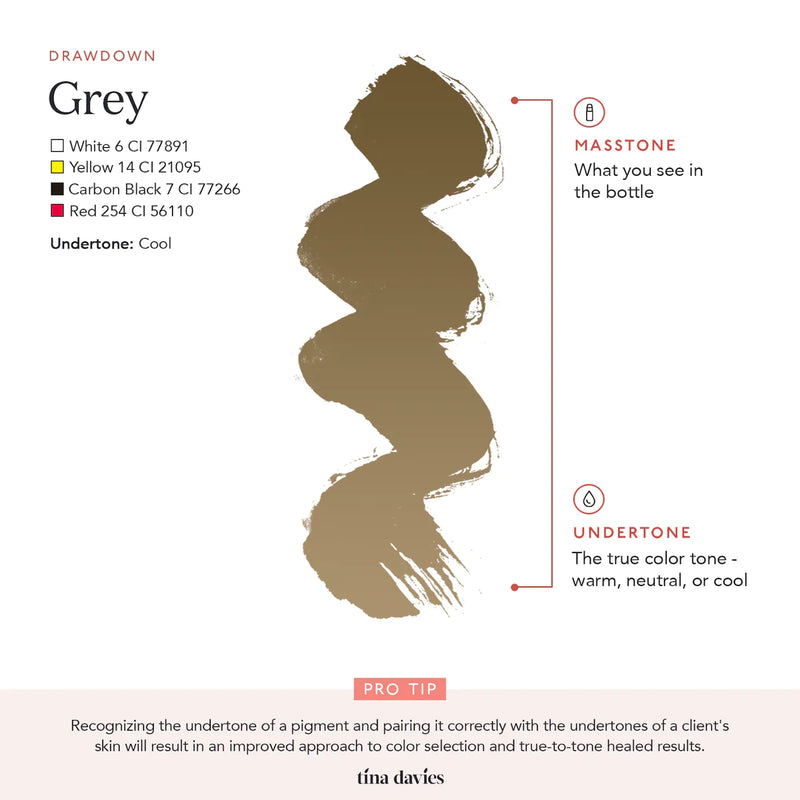 TINA DAVIES EYEBROW COLOR - GREY - Ultimate Tattoo Supply