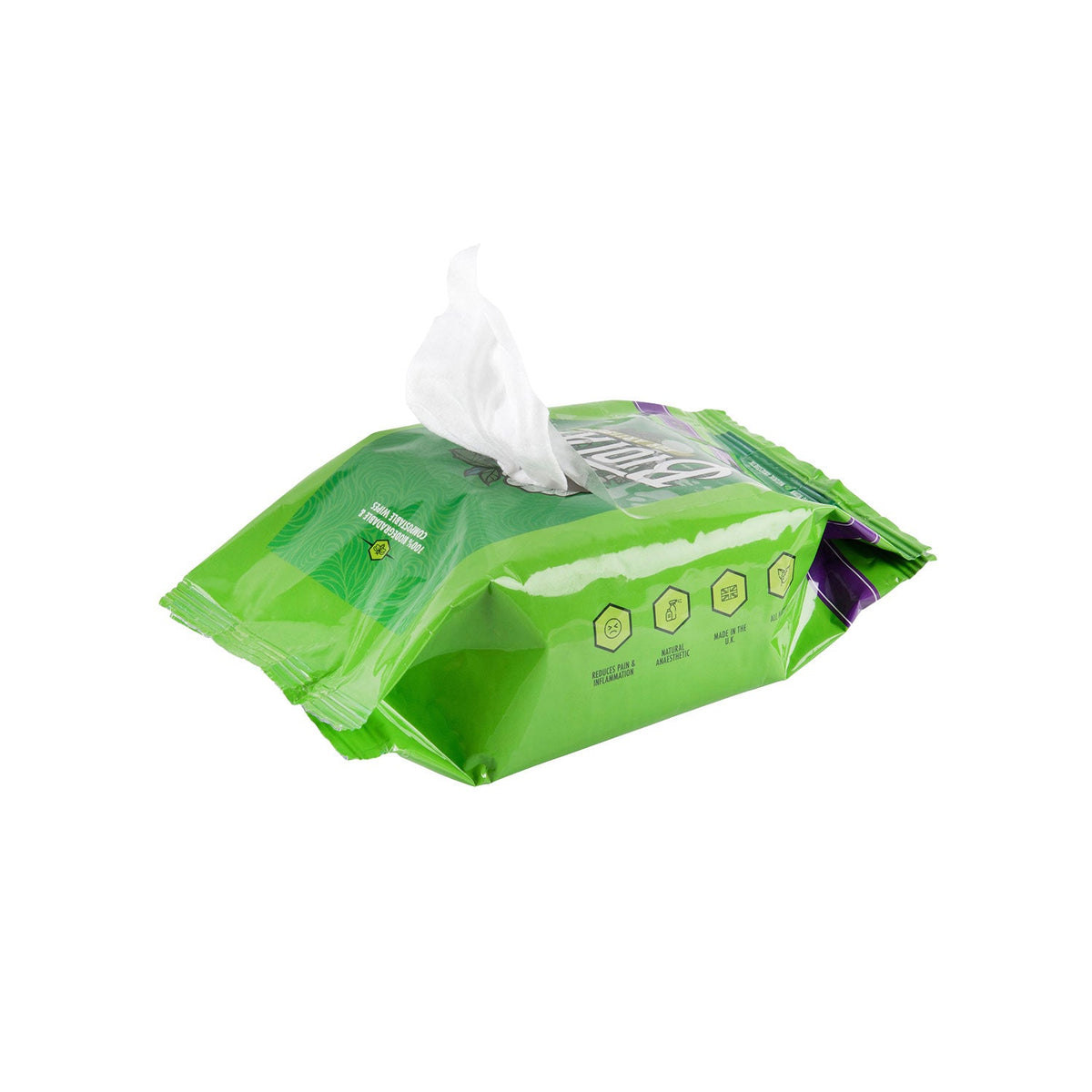 BIOTAT Numbing Green Soap Wipes — Pouch of 40