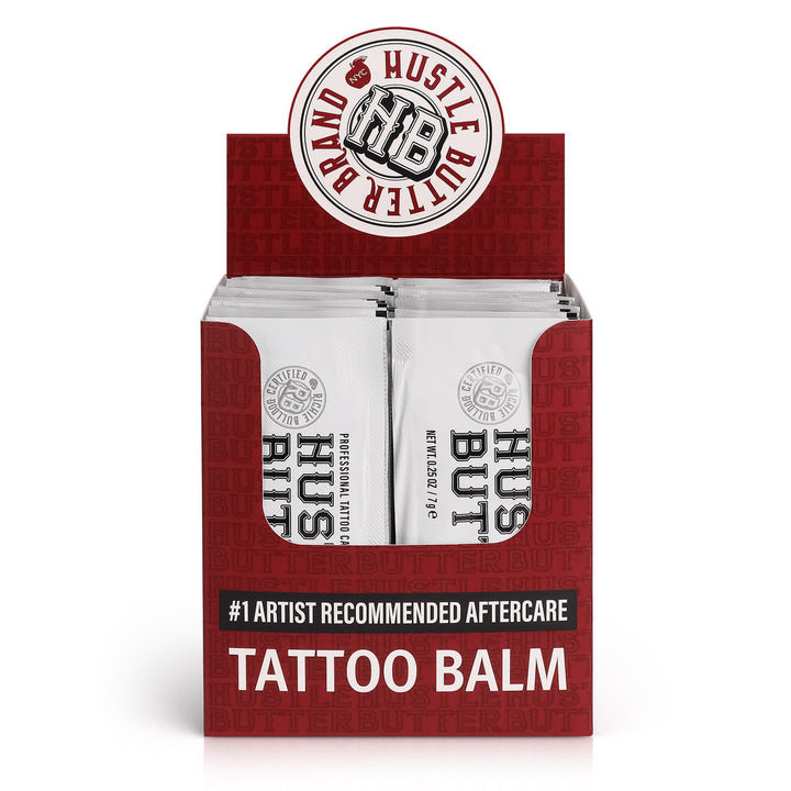 Hustle Butter Deluxe Tattoo Aftercare  — 0.25oz Sample Packets — Single or Case of 50 - Ultimate Tattoo SupplyHustle Butter Deluxe Tattoo Aftercare  — 0.25oz Sample Packets — Single or Case of 50