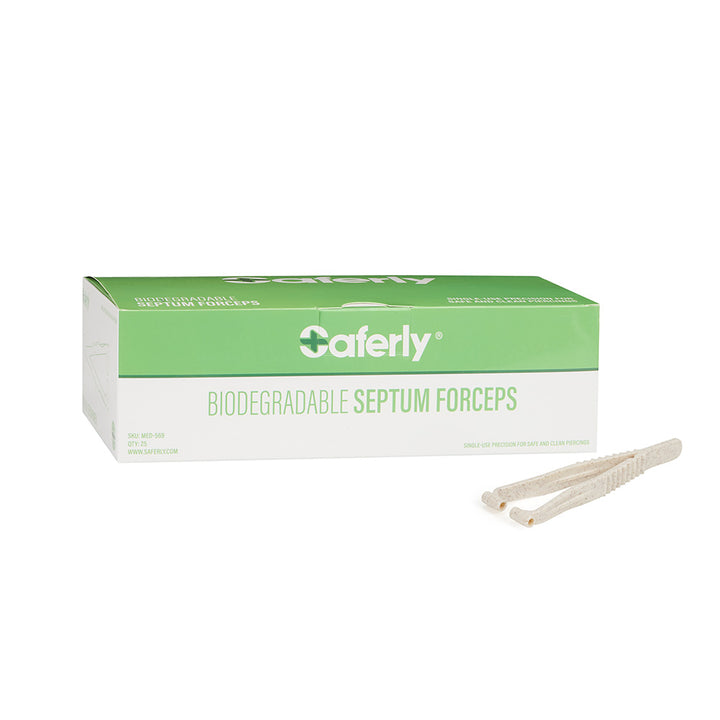 Saferly Biodegradable Forceps — Box of 25 - Ultimate Tattoo Supply
