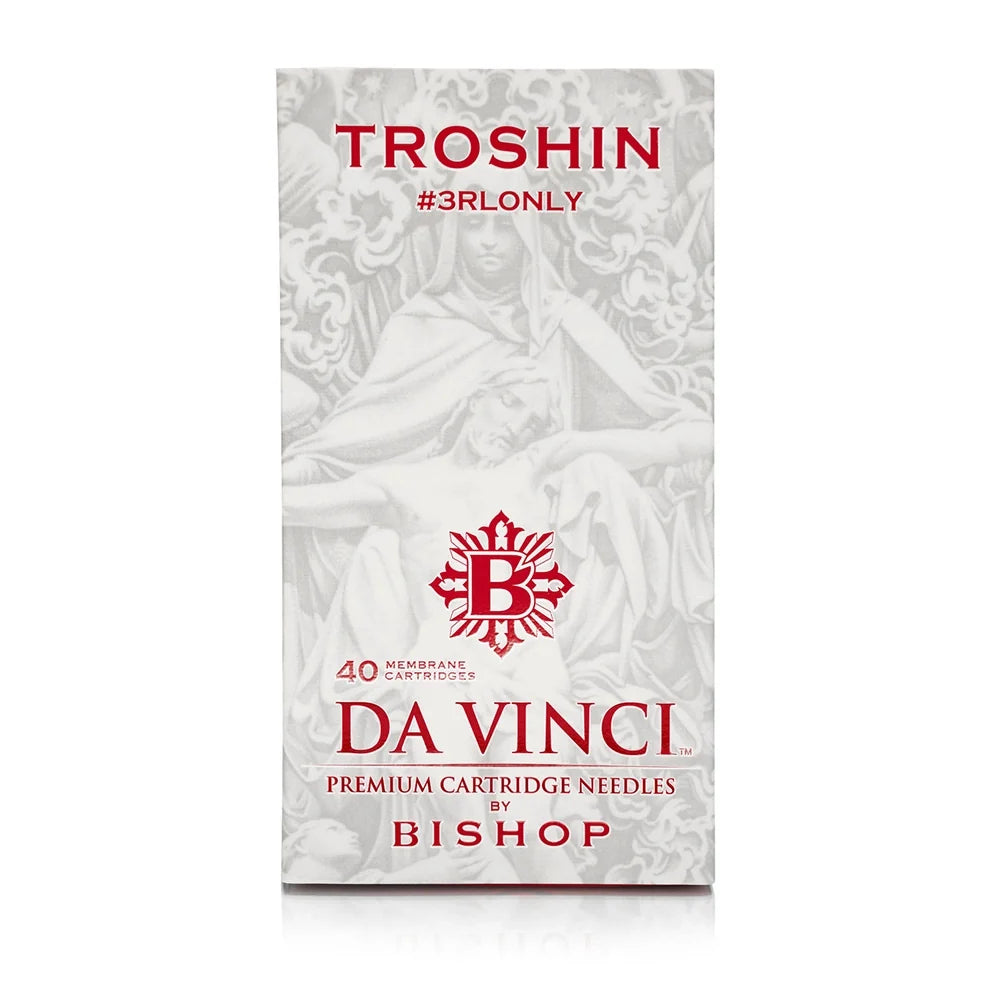 Bishop Da Vinci V2 Tattoo Cartridge Needles — Dmitry Troshin 3RL Only — Box of 40