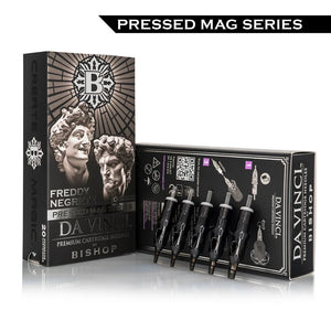 Bishop Da Vinci V2 Tattoo Cartridge Needles — Freddy Negrete Pressed Mag Series — Box of 20