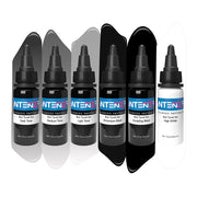Bob Tyrrell Advanced Black and Gray Formula Set — Intenze Tattoo Ink — 6 Bottles