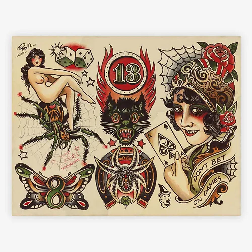Spider Murphy’s Tattoo Flash Volume III — Hardcover Book - Ultimate Tattoo Supply