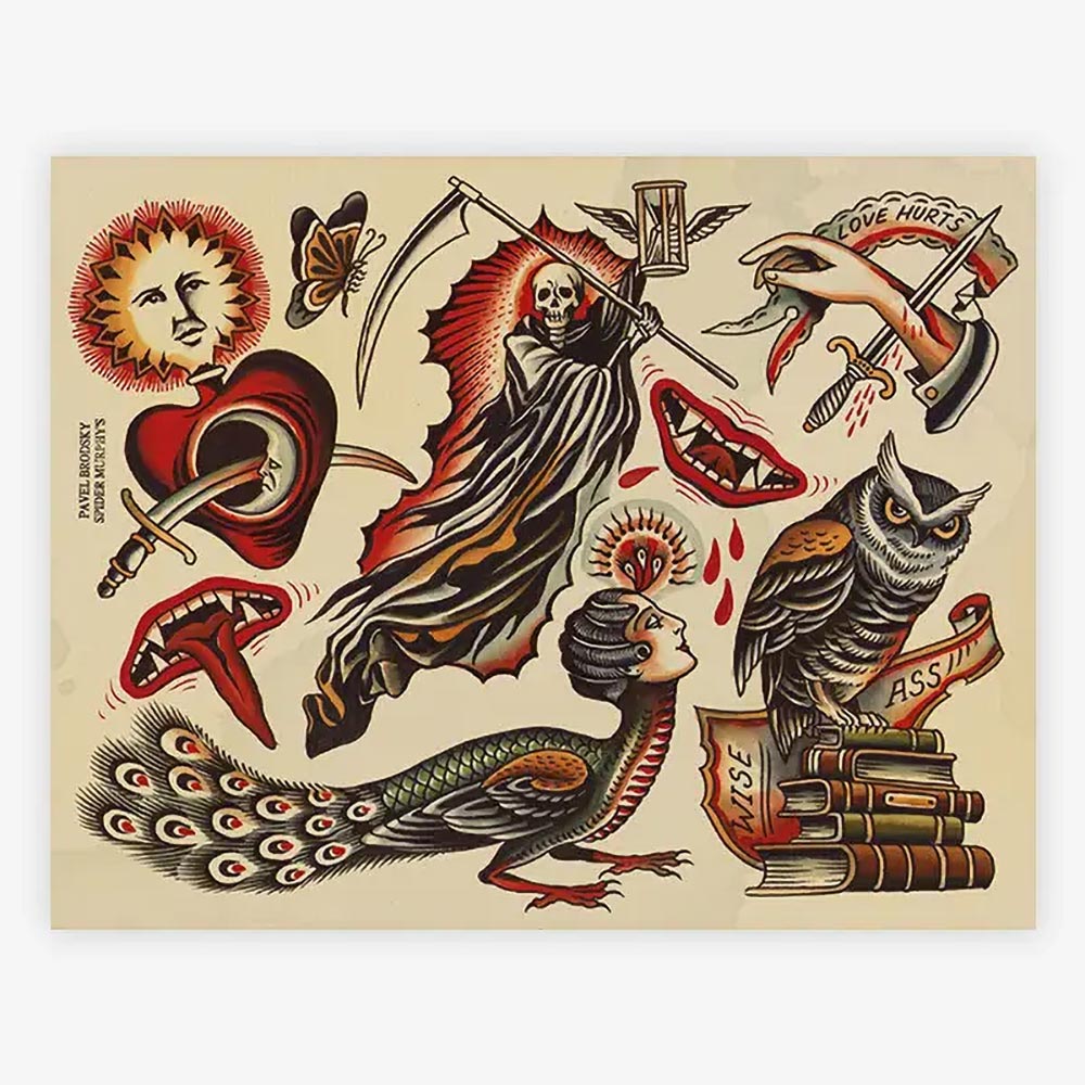 Spider Murphy’s Tattoo Flash Volume III — Hardcover Book - Ultimate Tattoo Supply