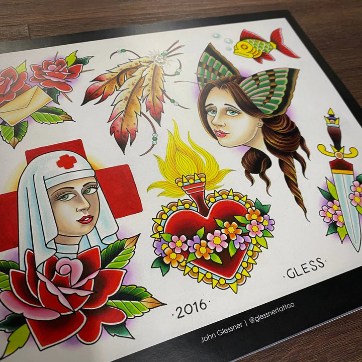 Tattoo Flash Collective Vol. 1 — Softcover Book - Ultimate Tattoo SupplyTattoo Flash Collective Vol. 1 — Softcover Book
