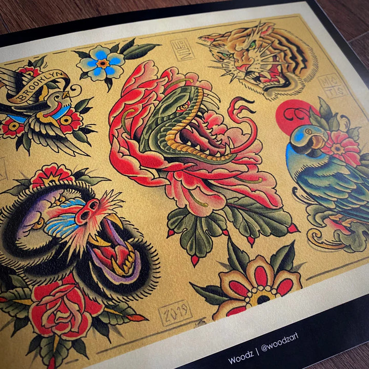 Tattoo Flash Collective Vol. 1 — Softcover Book - Ultimate Tattoo SupplyTattoo Flash Collective Vol. 1 — Softcover Book