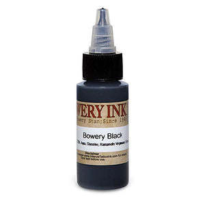 Black — Bowery Artist Series — Intenze Tattoo Ink — 1oz Bottle - Ultimate Tattoo Supply