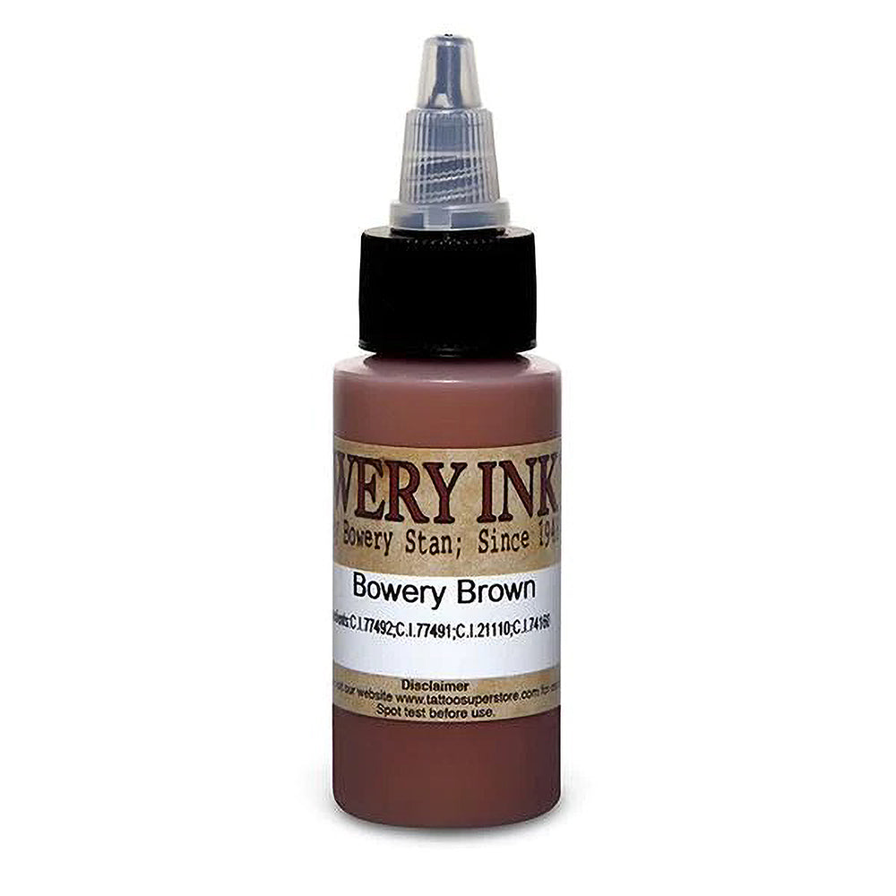 Brown — Bowery Artist Series — Intenze Tattoo Ink — 1oz Bottle - Ultimate Tattoo Supply