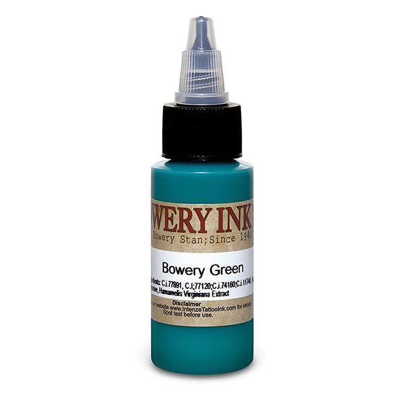Green — Bowery Artist Series — Intenze Tattoo Ink — 1oz Bottle - Ultimate Tattoo Supply