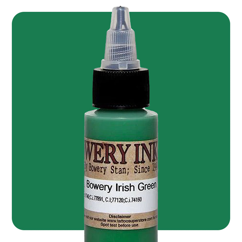 Irish Green — Bowery Artist Series — Intenze Tattoo Ink — Pick Size - Ultimate Tattoo Supply