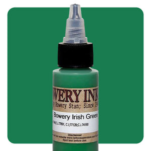 Irish Green — Bowery Artist Series — Intenze Tattoo Ink — Pick Size - Ultimate Tattoo Supply