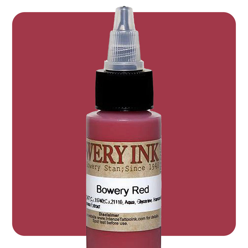 Red — Bowery Artist Series — Intenze Tattoo Ink — 1oz Bottle - Ultimate Tattoo Supply
