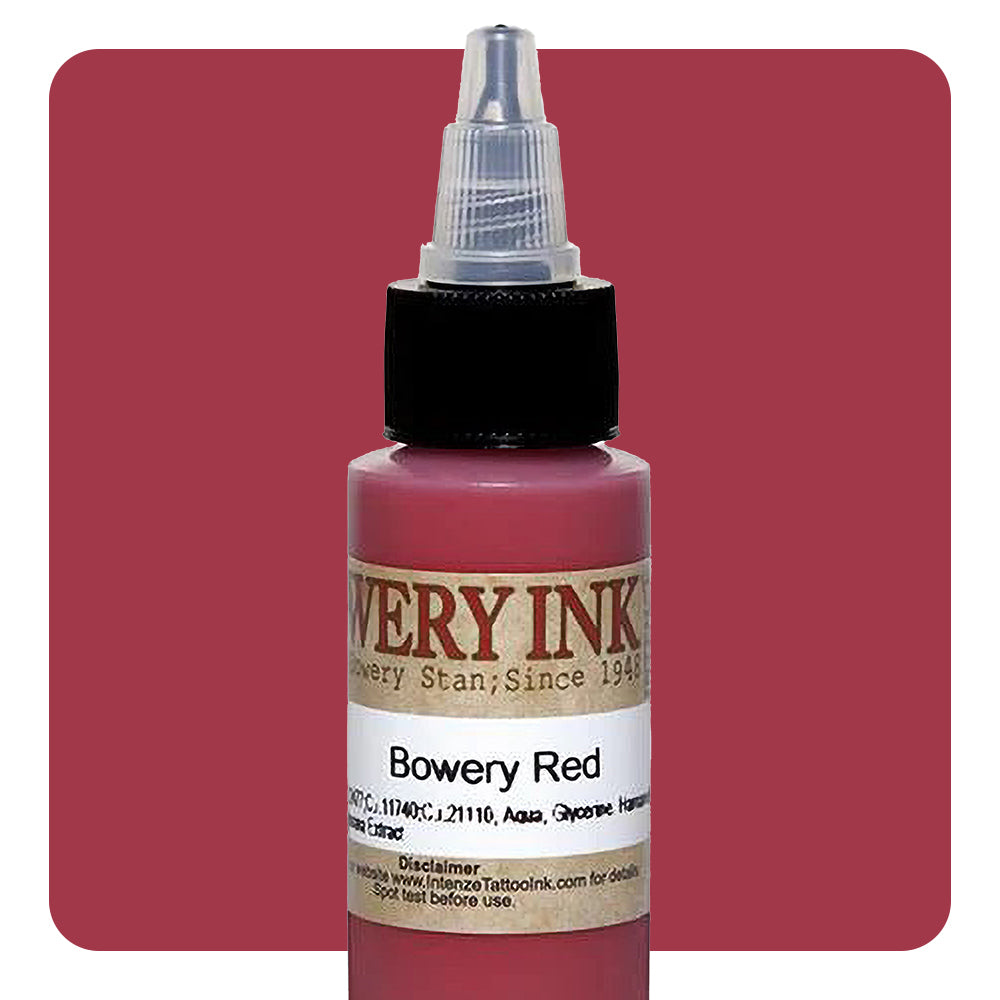 Red — Bowery Artist Series — Intenze Tattoo Ink — 1oz Bottle - Ultimate Tattoo Supply