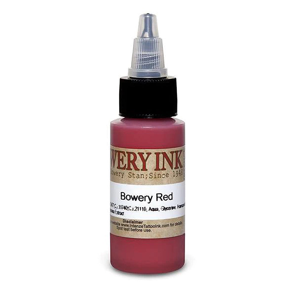 Red — Bowery Artist Series — Intenze Tattoo Ink — 1oz Bottle - Ultimate Tattoo Supply