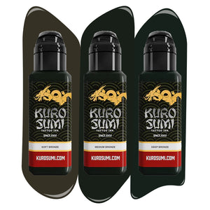 Kuro Sumi Bronze Lining & Shading set — Pick Size - Ultimate Tattoo Supply