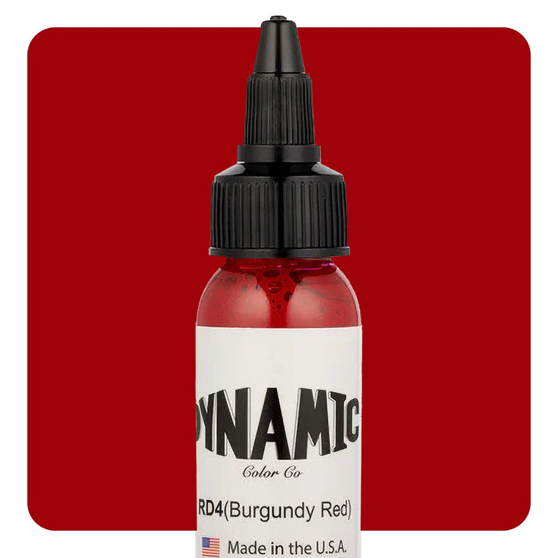 Dynamic Burgundy Red Tattoo Ink - 1oz. Bottle - Painful Pleasures
